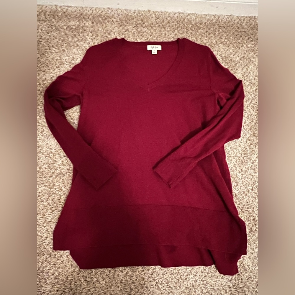 Long maroon sweater, never worn